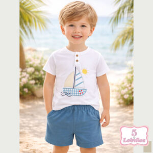 conjunto bebe niño barquito verano 2026