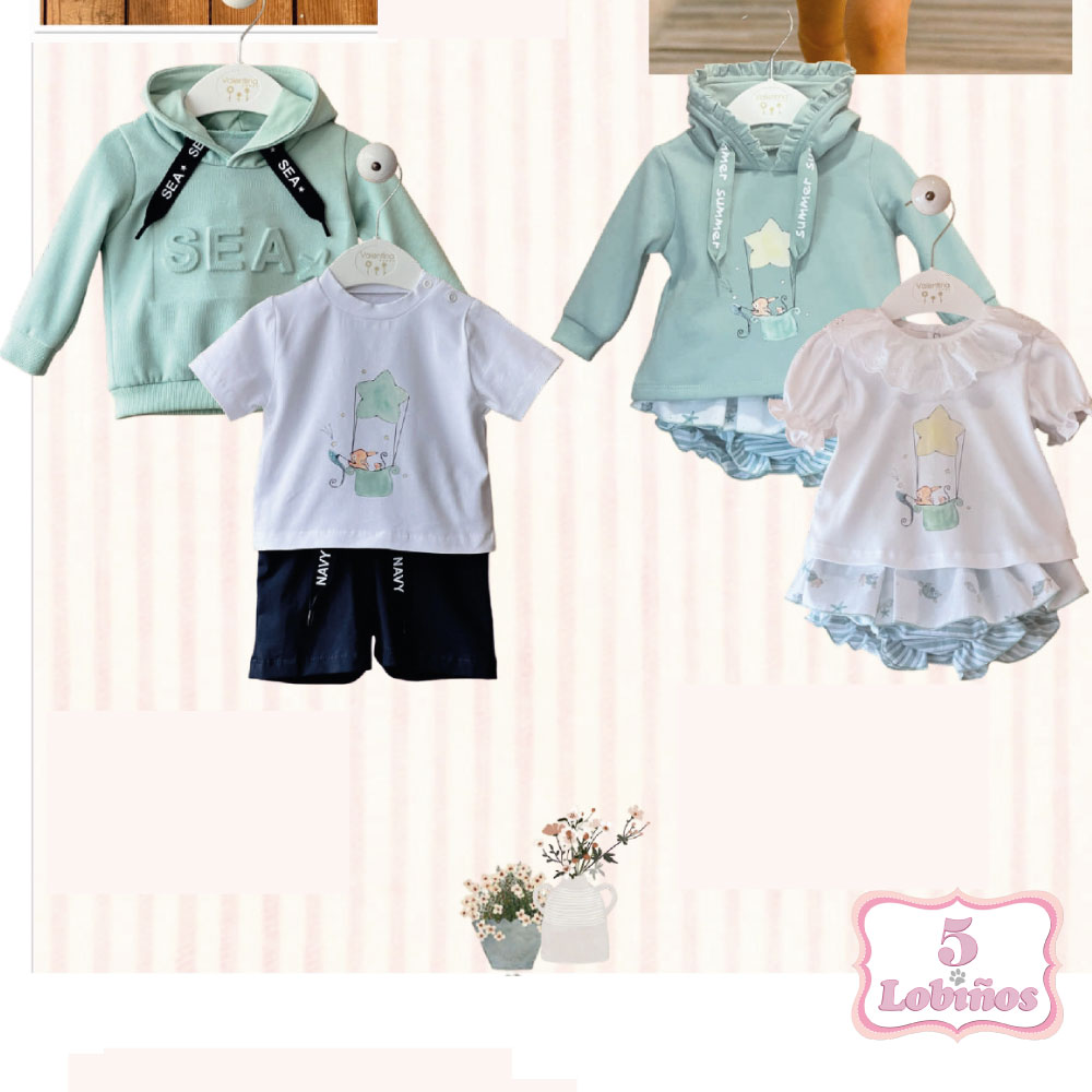 conjunto bebe niño water green valentina bebes verano 2026 2
