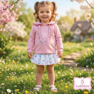 conjunto niña valentina bebes happy pink verano 2026