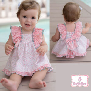 vestido bebe niña flores rosa miranda verano 2026