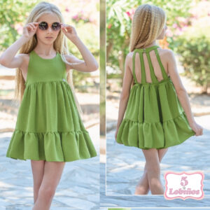 vestido niña pinar verde nekenia y vera verano 2026