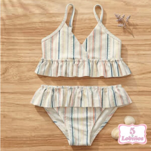 Bikini niña zippy rayas multicolor verano 2026