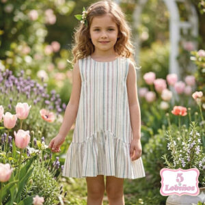 Vestido niña rayas multicolor zippy verano 2026