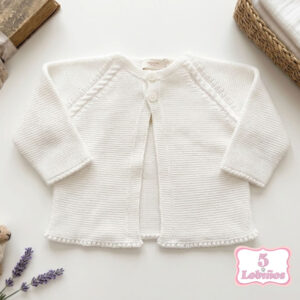 chaqueta larga blanca bebe pecesa verano