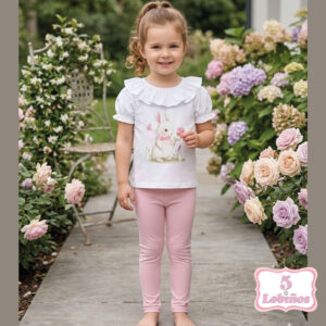 conjunto bebe niña legging conejita verano 2026