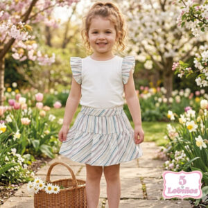 conjunto bebe niña rayas multicolor zippy verano 2026