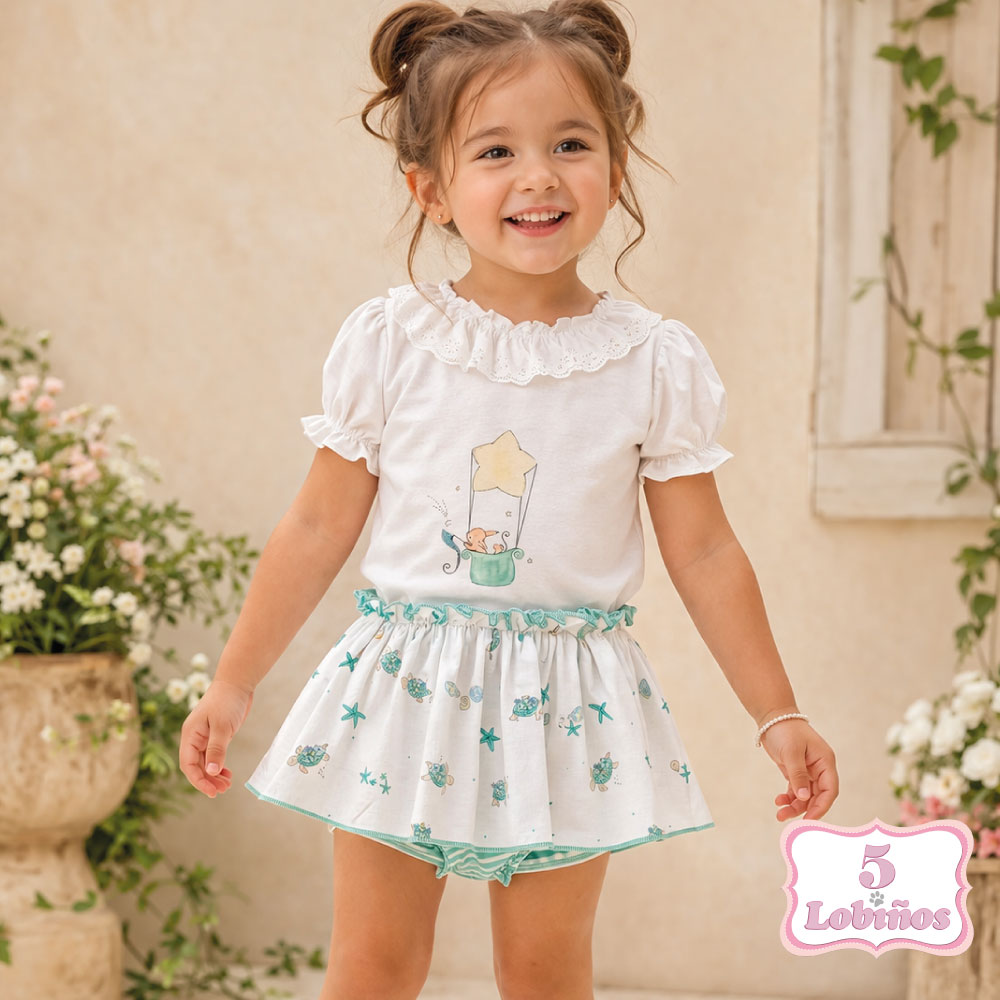 conjunto bebe niña water green valentina bebes verano 2026