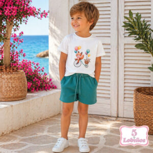 conjunto bebe niño algodón globos verano 2026 (1)
