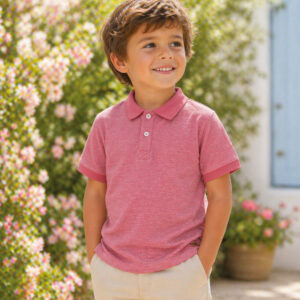 polo niño rosa oscuro zippy verano 2026