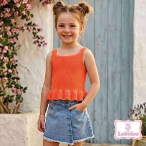 top niña punto naranja zippy verano 2026