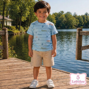 conjunto niño algodón happy verano 2026