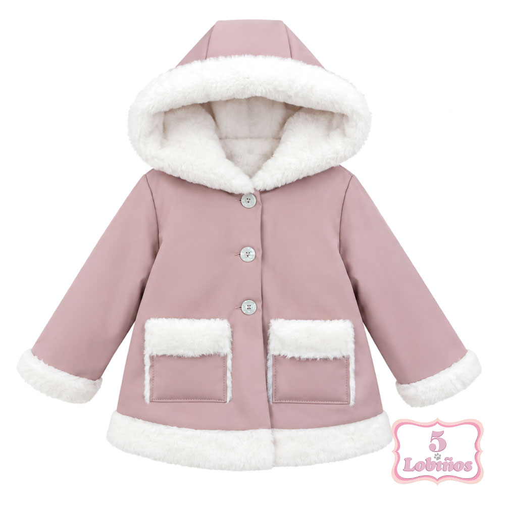 Abrigo aquaprotec bebe niña rosa vintage mac ilusion invierno 2026 1