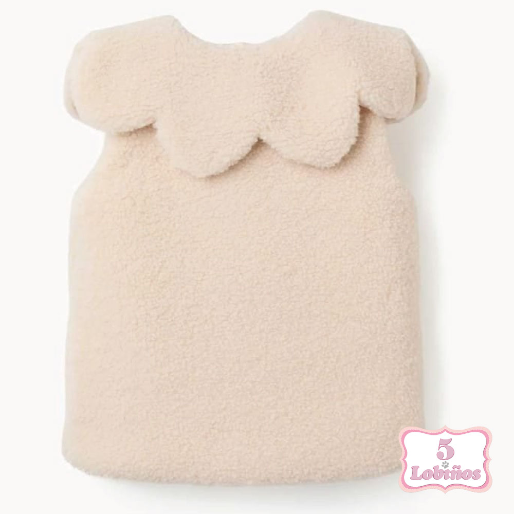 Chaleco niña sherpa crudo zippy invierno 2026 2