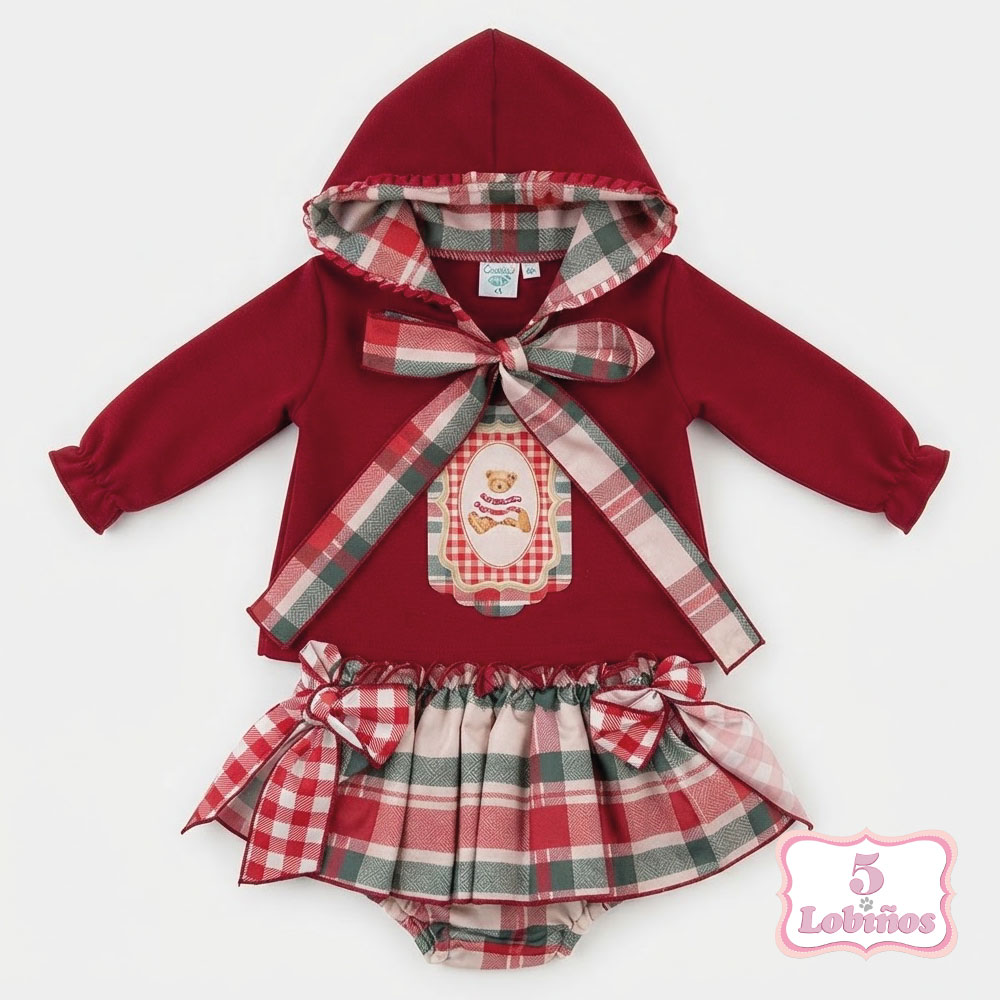 Conjunto bebe niña navidad osito invierno 2026 1