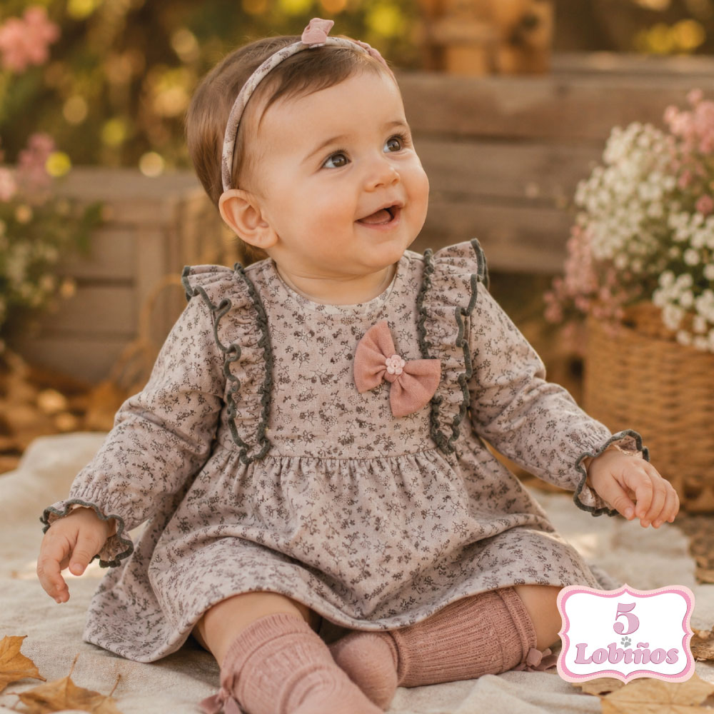 Vestido bebe niña Eden nekenia y vera invierno 2026