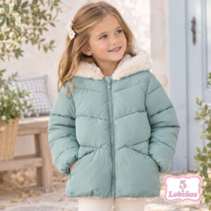 abrigo niña acolchado verde claro zippy invierno 2026