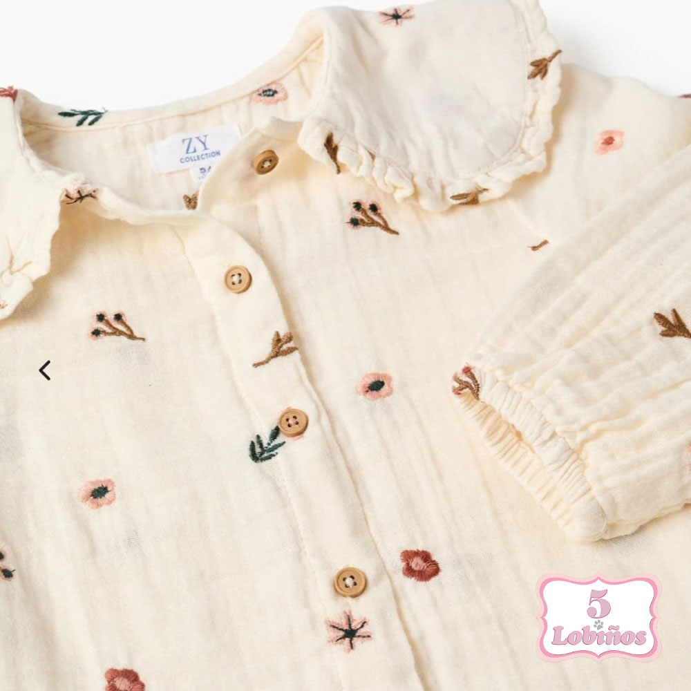 blusa niña bambula flores zippy invierno 2026. 2