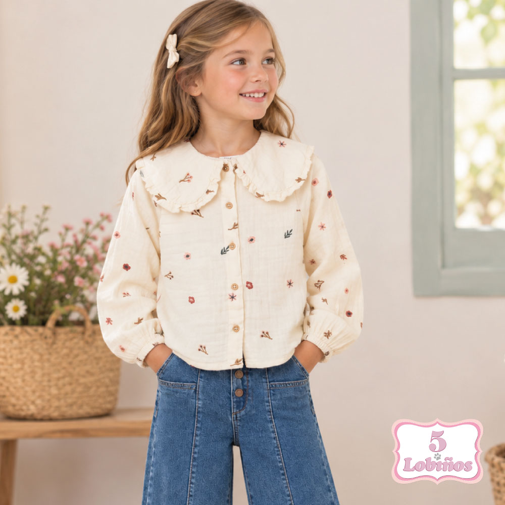 blusa niña bambula flores zippy invierno 2026