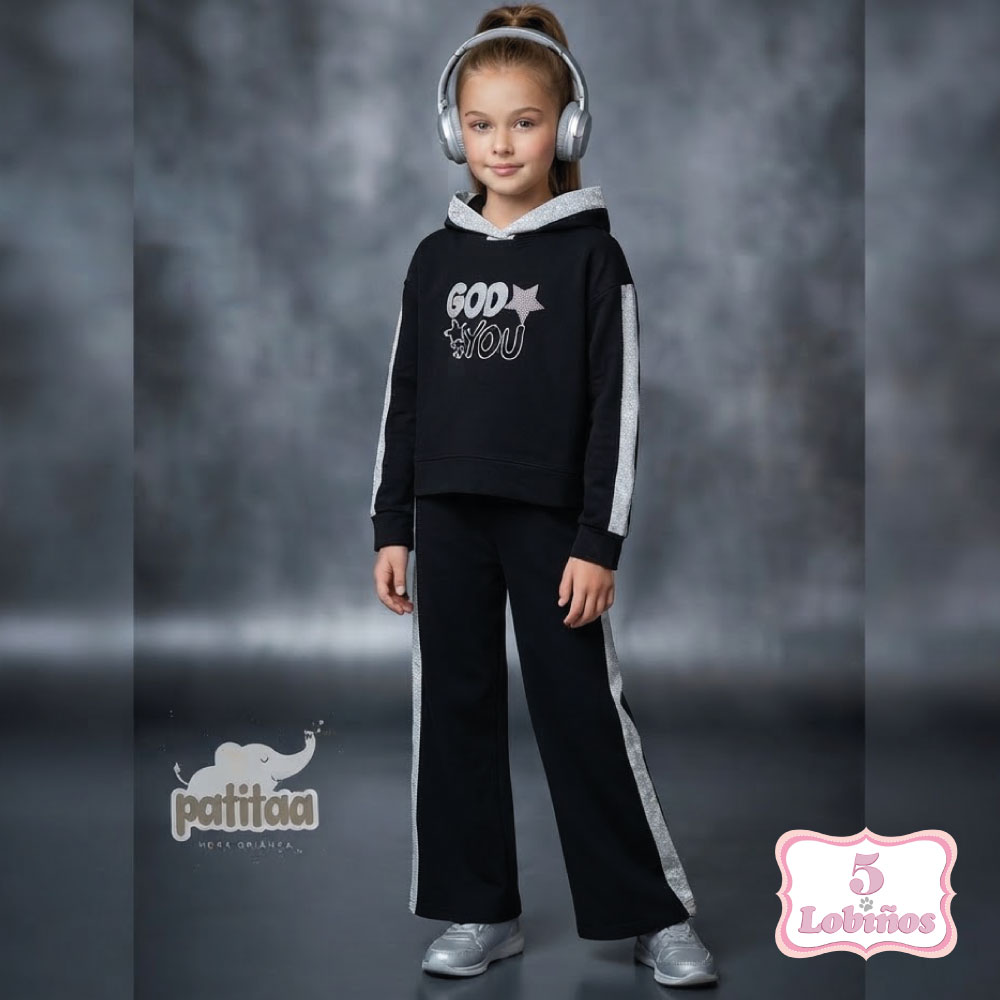 chandal niña negro god you patitaa invierno 2026 1