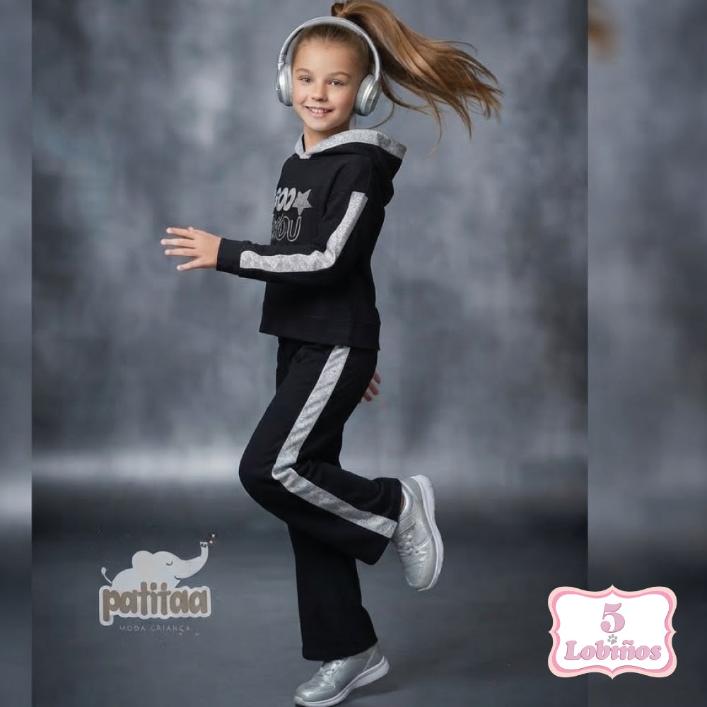 chandal niña negro god you patitaa invierno 2026