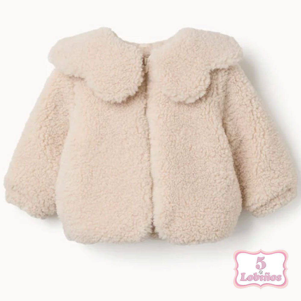 chaqueta bebe niña sherpa crudo invierno 2026 zippy 1
