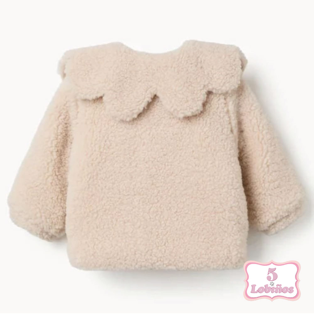 chaqueta bebe niña sherpa crudo invierno 2026 zippy 2