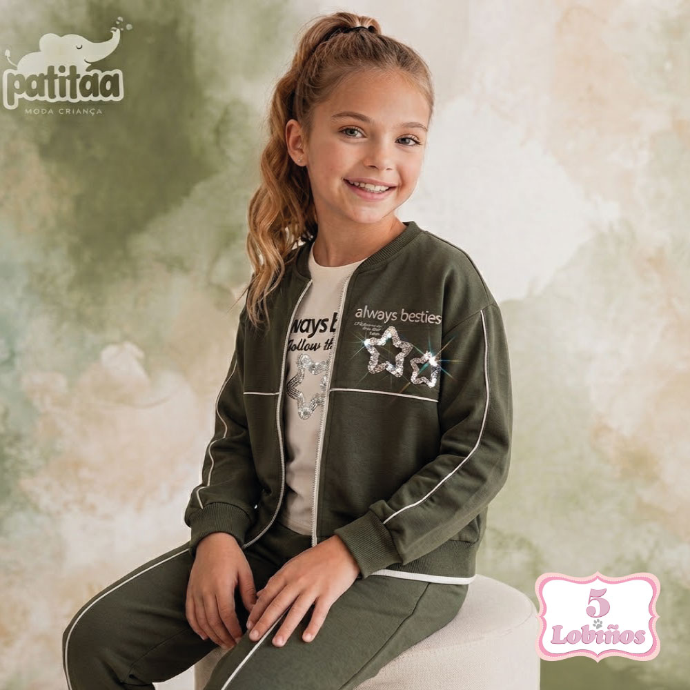 conjunto niña always verde patitaa invierno 2026 2