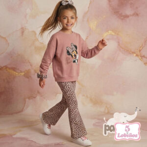 conjunto niña minnie animal print invierno 2026 patitaa