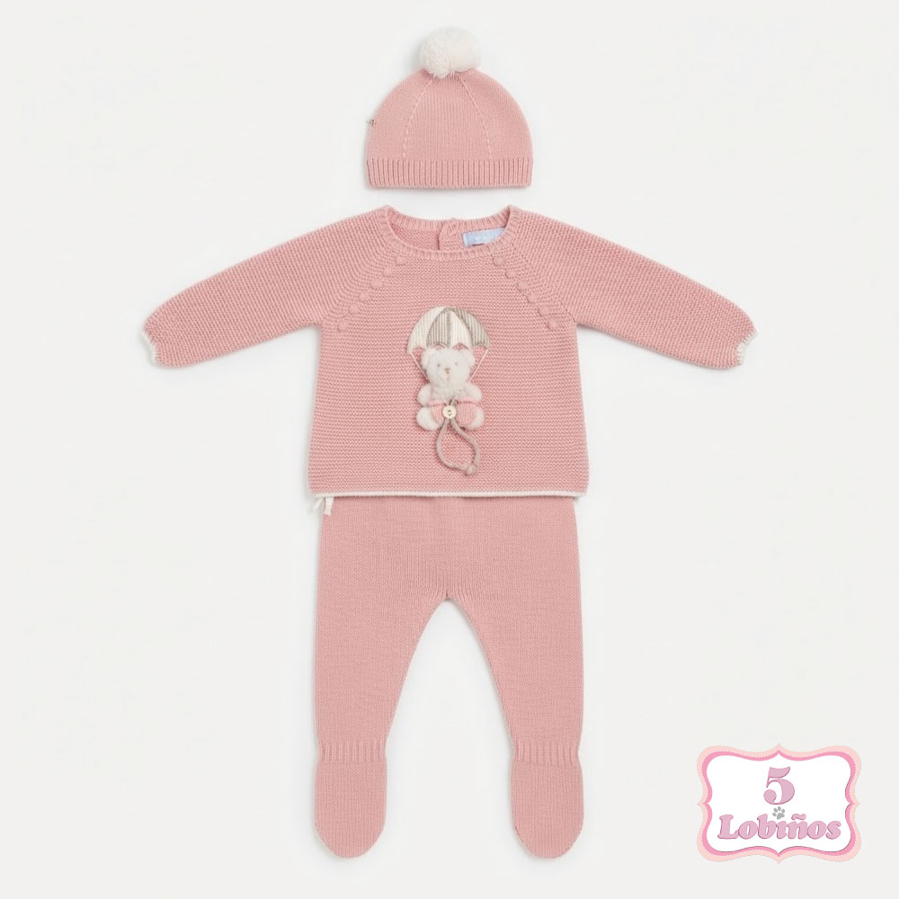 conjunto punto BEAR IN A PARACHUTE rosa mac ilusion invierno 2026 1
