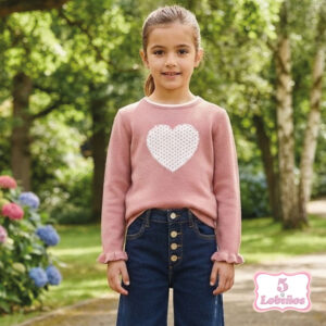 jersey niña rosa corazón zippy invierno 2026