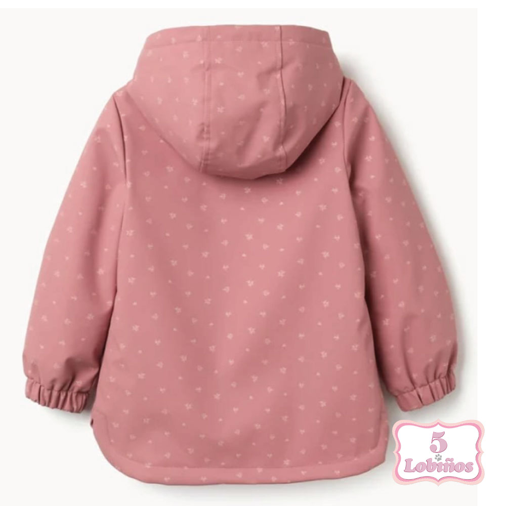 parka niña engomada rosa zippy invierno 2026 2