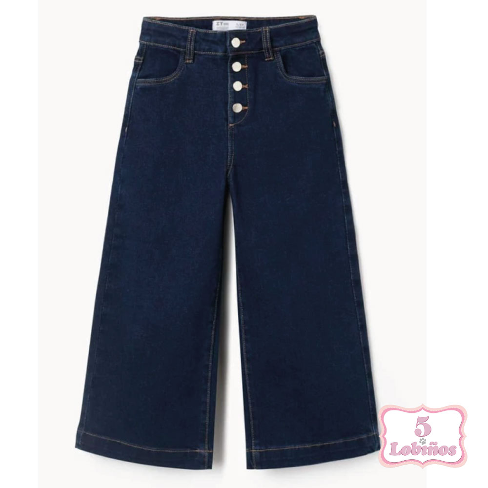 vaquero niña wide leg azul oscuro zippy invierno 2026. 1