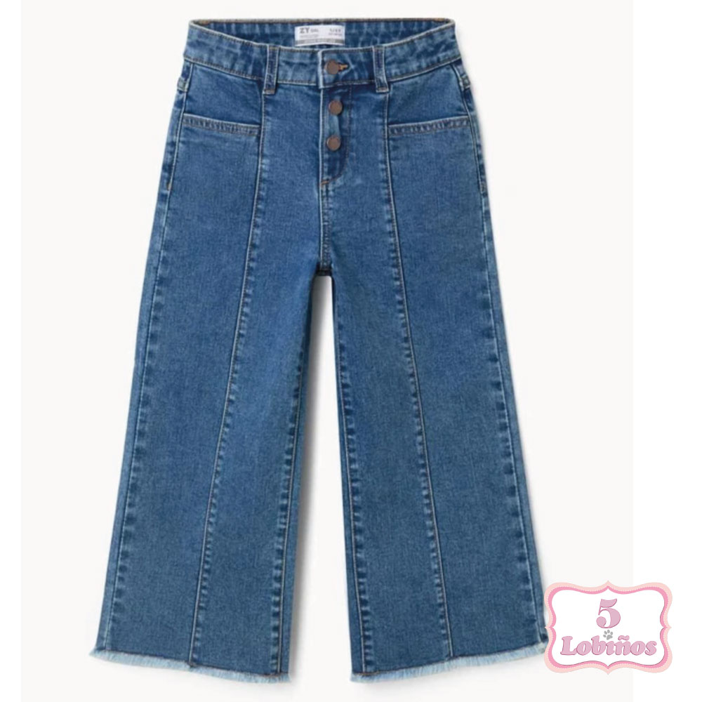 vaquero niña wide leg azul zippy invierno 2026 1