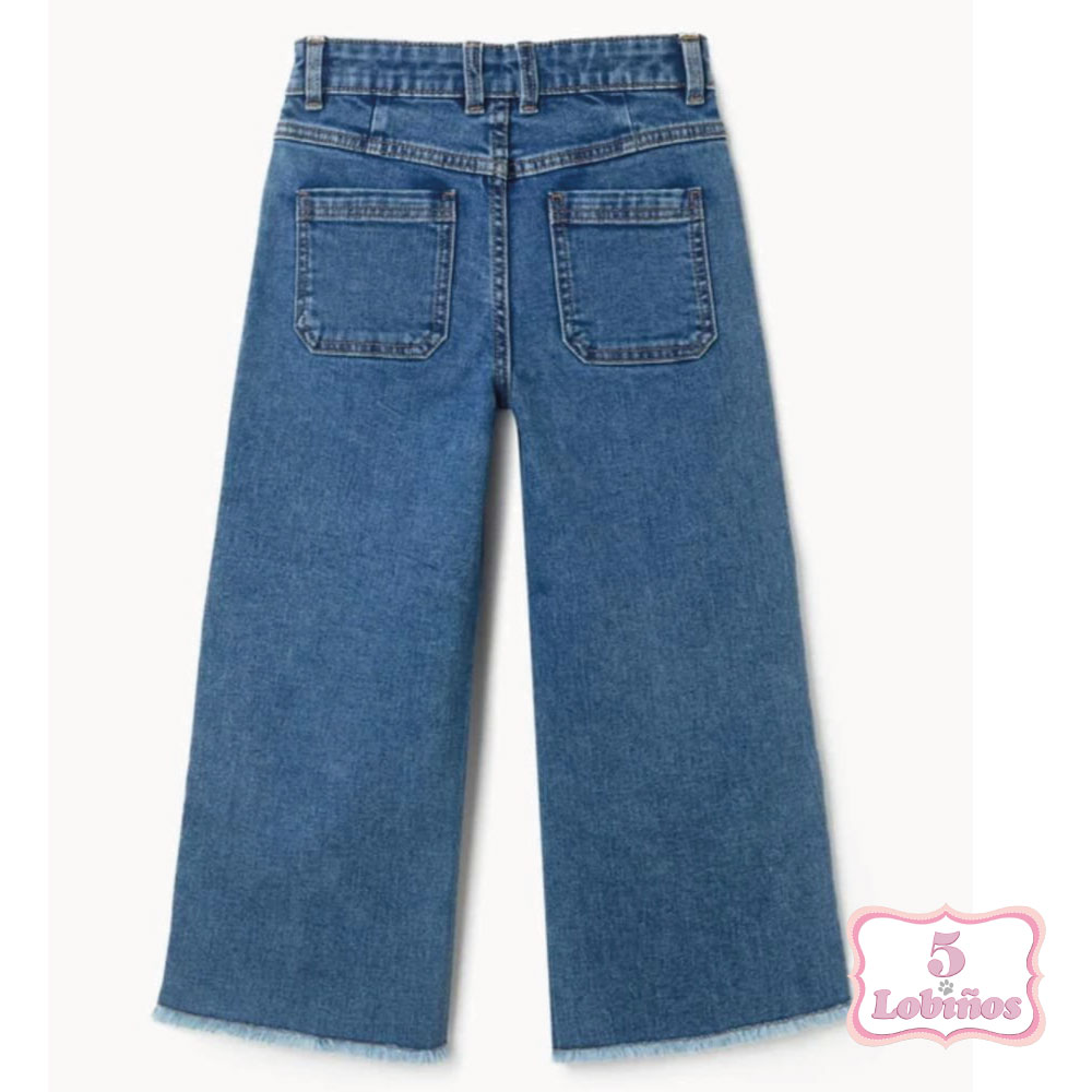 vaquero niña wide leg azul zippy invierno 2026