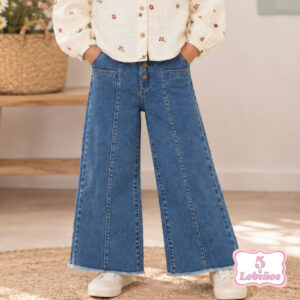 vaquero niña wide leg azul zippy invierno 2026