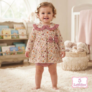 vestido bebe niña floral vichy invierno 2026