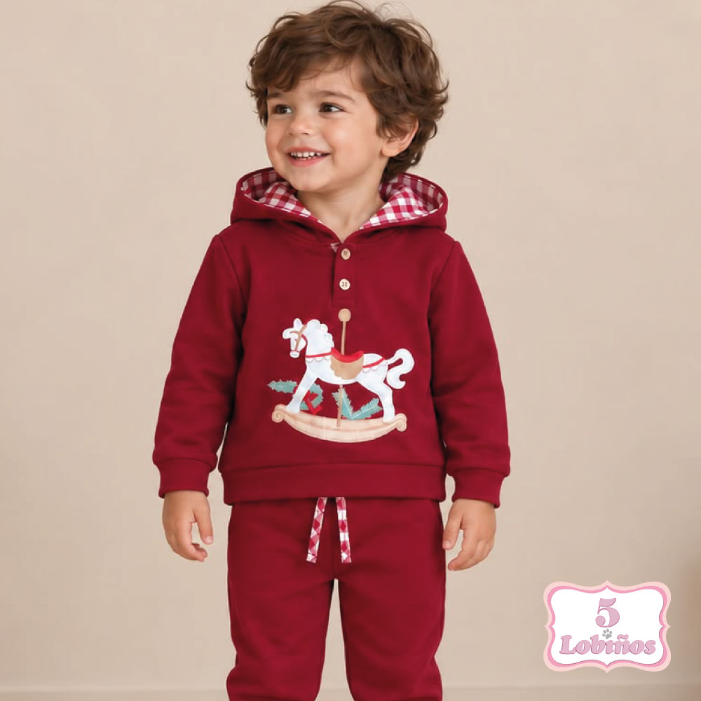 Conjunto bebe niño caballo balancín invierno 2026. 1