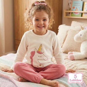 Pijama niña coralina unicornio zippy invierno