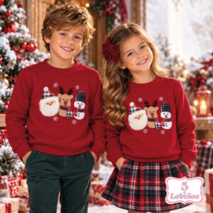 Sudadera navideña papa noel unisex niño y niña invierno 2026
