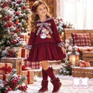Vestido navidad niña muñeco de nieve invierno 2026