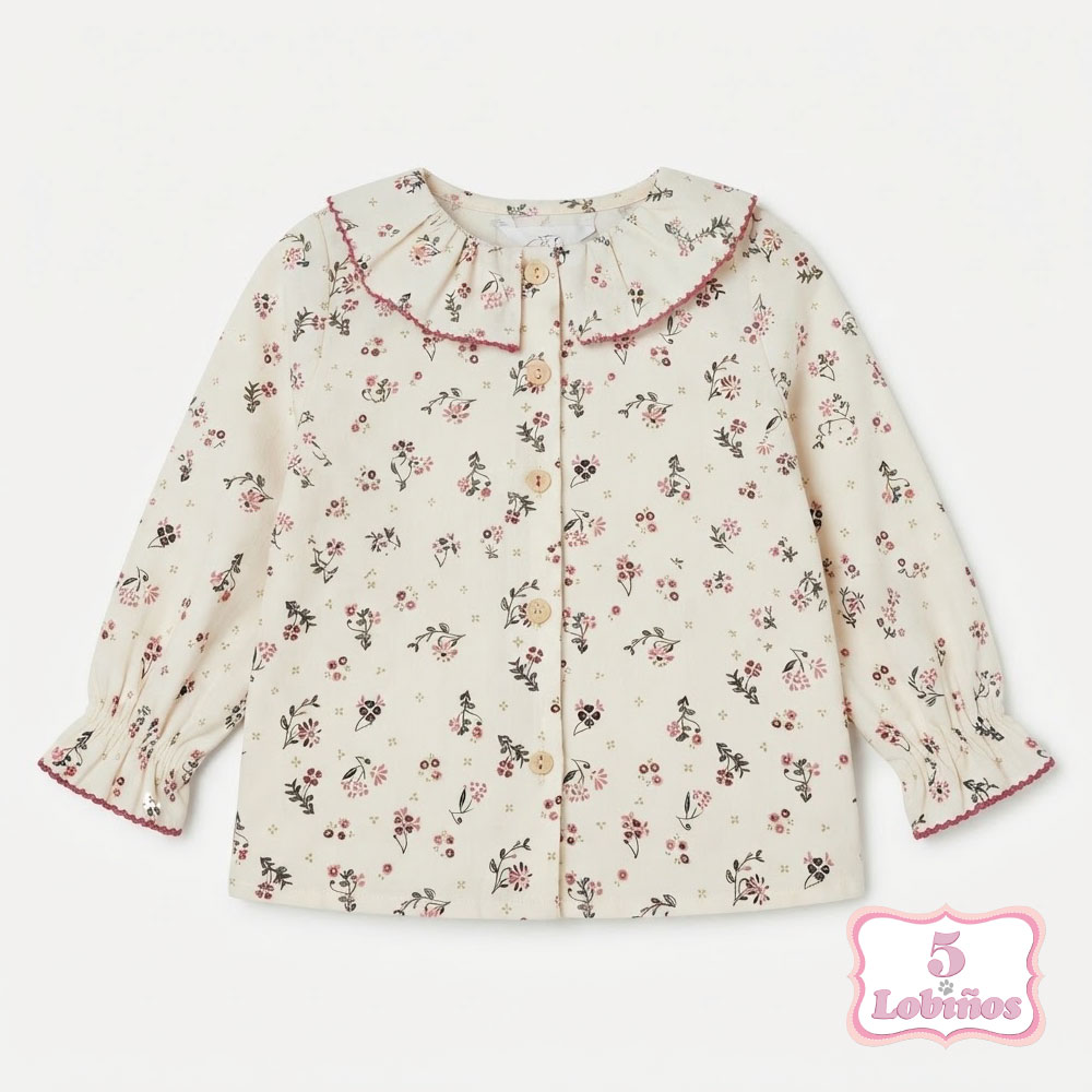blusa niña estampado floral zippy invierno 2026. 1