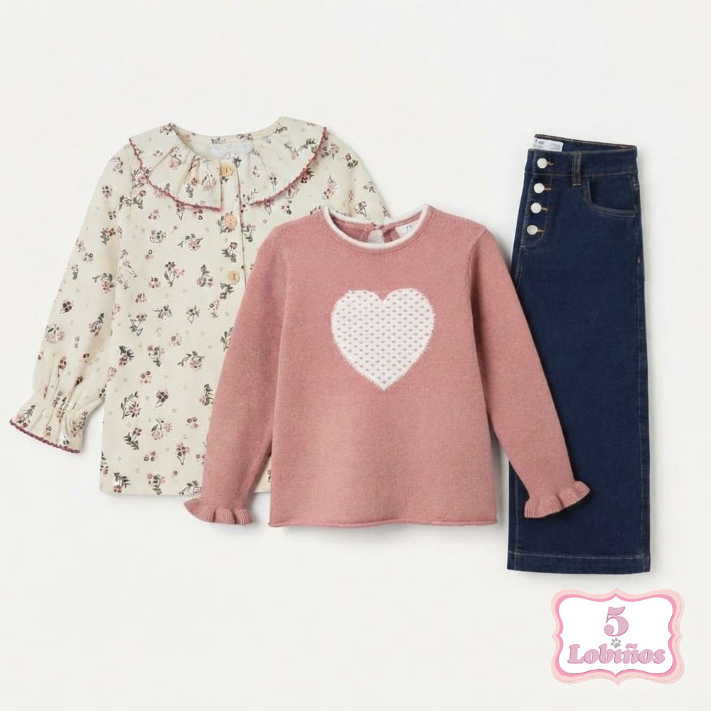blusa niña estampado floral zippy invierno 2026. 3