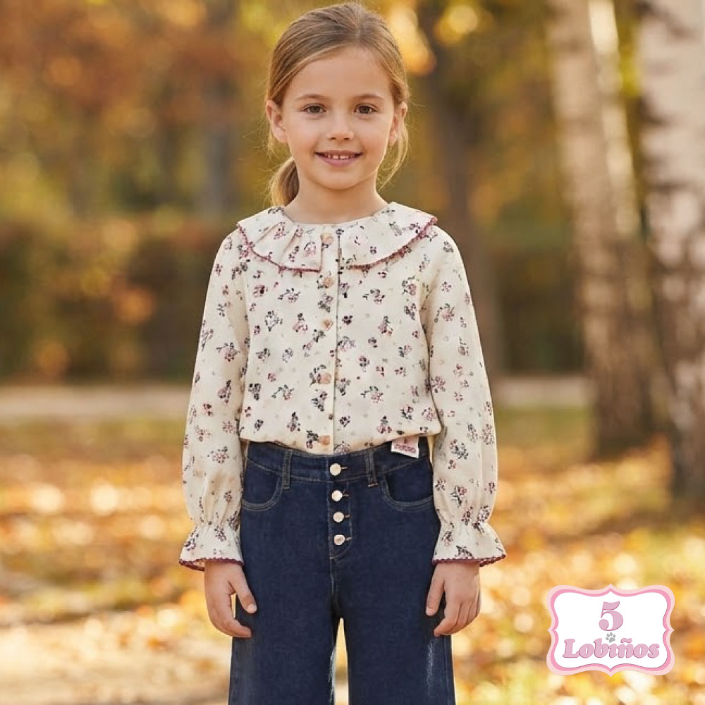 blusa niña estampado floral zippy invierno 2026