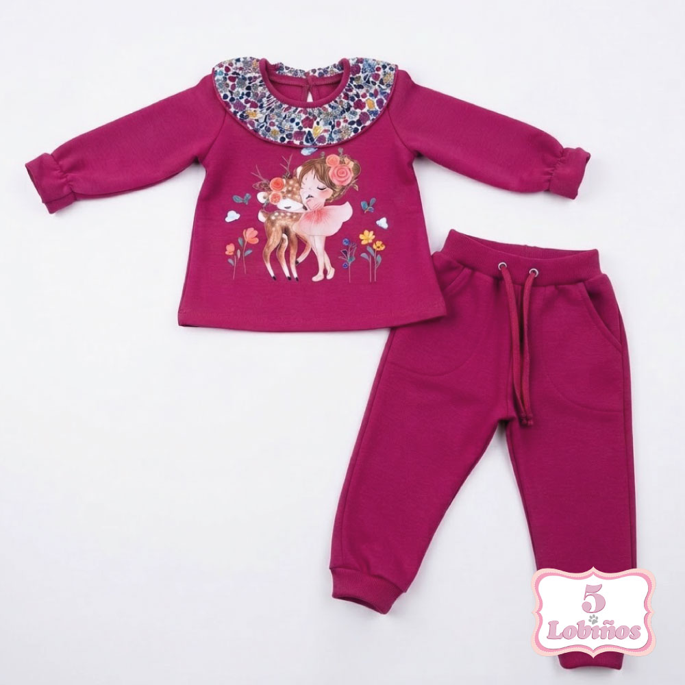 chandal bebe niña bamby frambuesa invierno 2026. 1