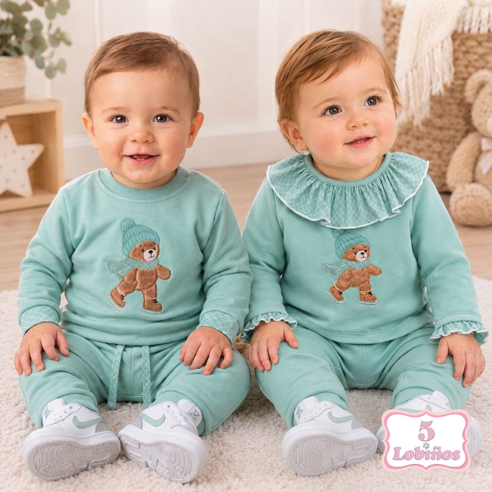 chandal bebe niña oso patinador invierno 2026 3