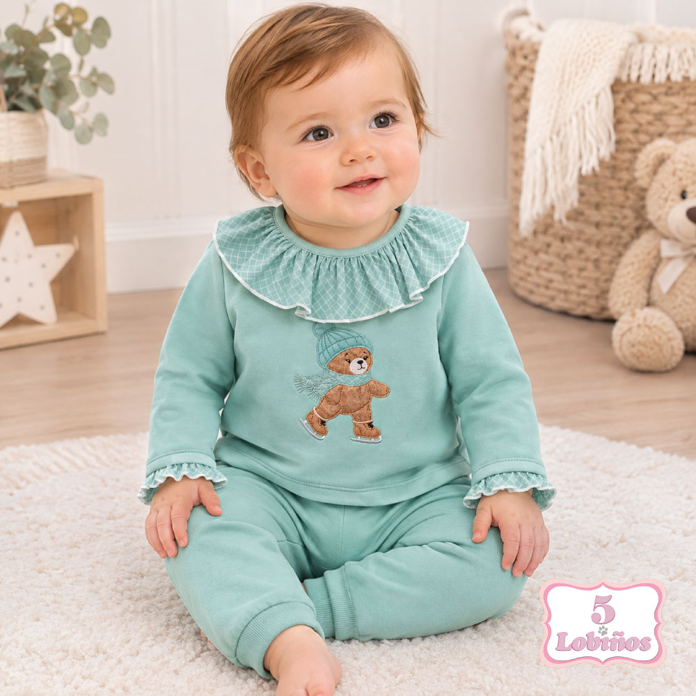 chandal bebe niña oso patinador invierno 2026.
