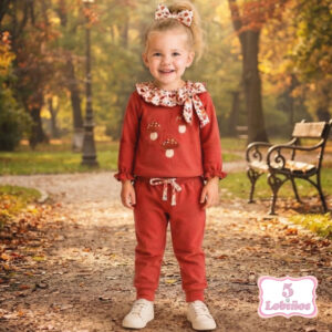 chandal bebe niña setas teja invierno 2026