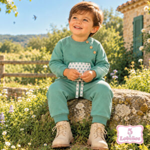 chandal bebe niño estrellitas verde invierno f2026