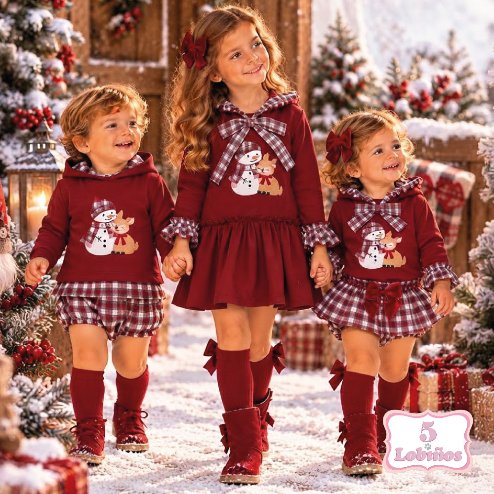 colección navidad niños muñeco de nieve invierno 2026