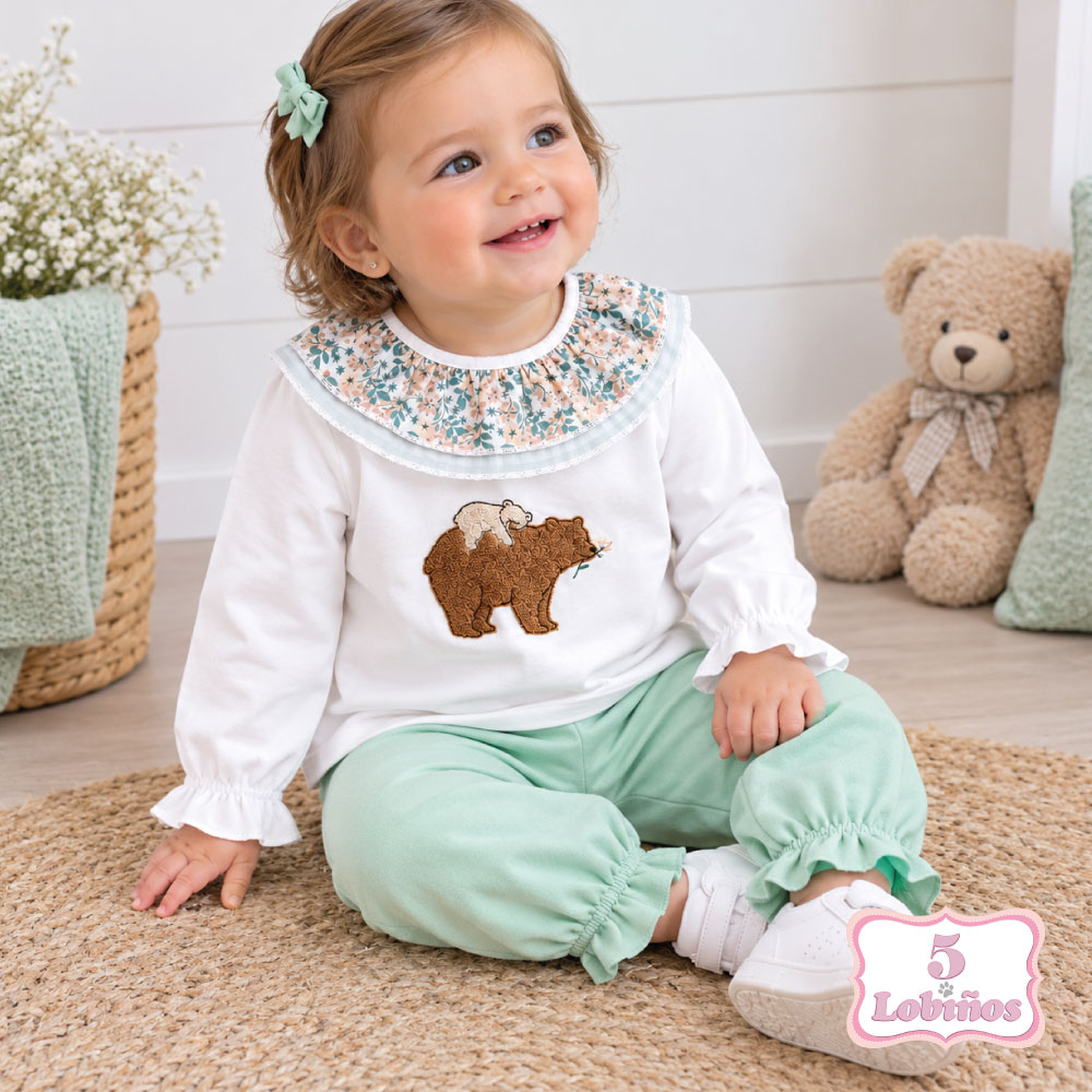 conjunto bebe niña mamá oso invierno 2026